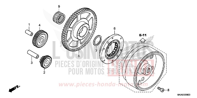 ANLASSERKUPPLUNG von Integra 750 MAT MAJESTIC SILVER METALLIC (NHB70) von 2016